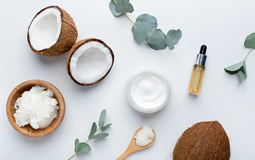 image de noix de coco et produit naturel